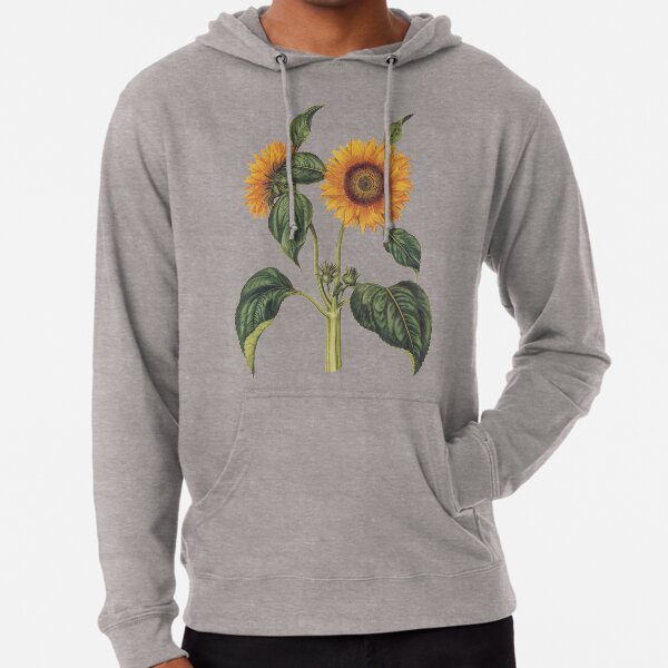 Vintage sunflower illustration Lightweight Hoodie