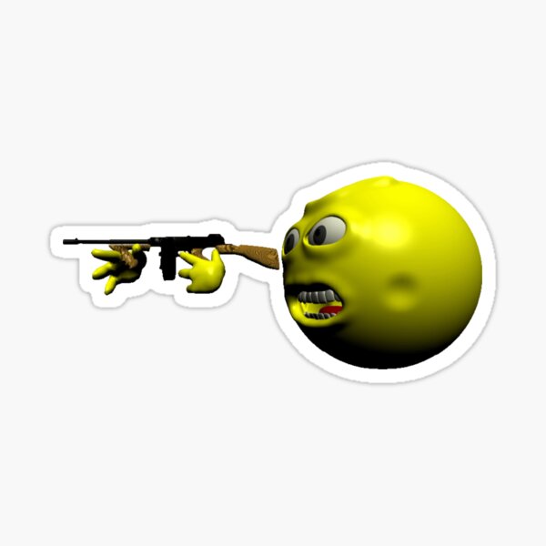 Cursed Emoji Sticker By Aquaraspberriez - Cursed Emoji Gun,Gun