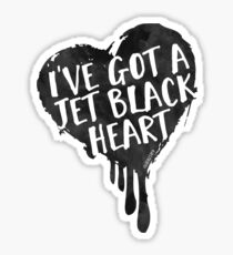 Jet Black Heart Sticker