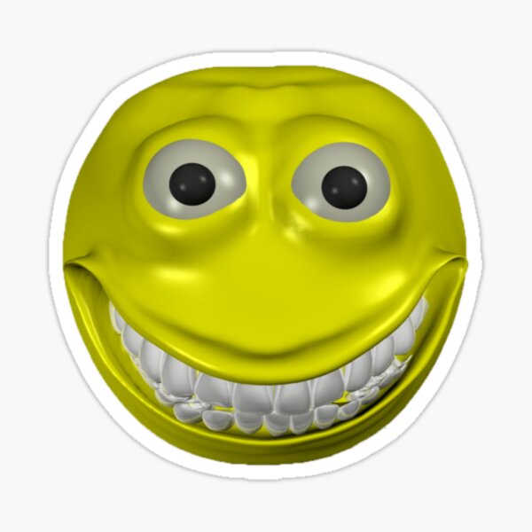 Cursed Smile Emoji Sticker for Sale by Michael Maiato