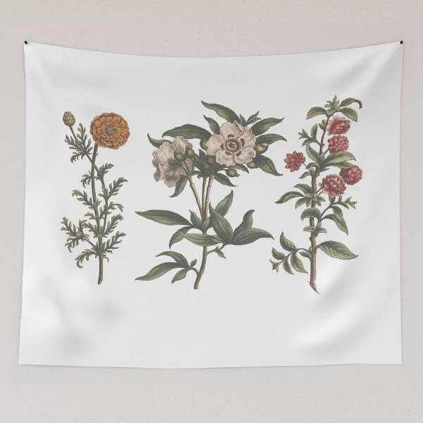 Item preview, Vintage Botanical Flower Chart designed and sold by bohoDecor.