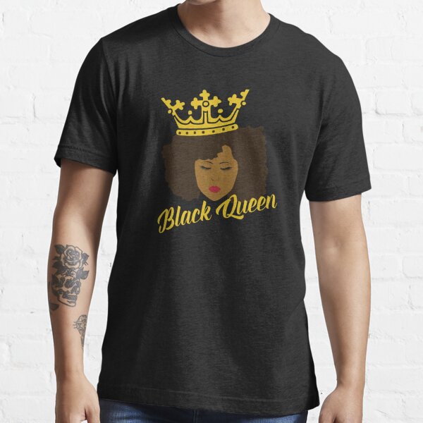 Black Queen Afro Hair Gold Crown