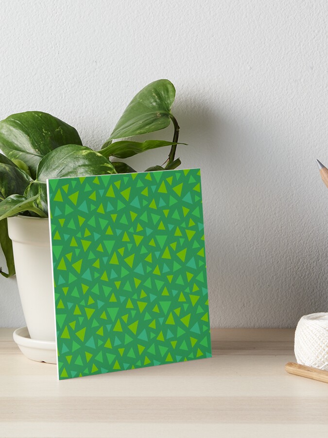 Download Animal Crossing Grass Pattern Art Board Print By Sadbulbasaur Redbubble