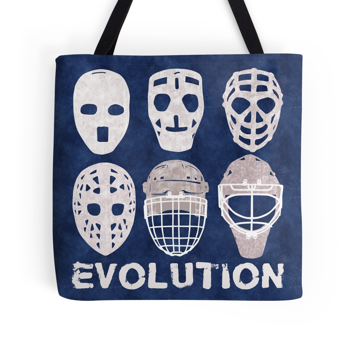 "Hockey Goalie Mask Evolution" Tote Bags by gamefacegear Redbubble