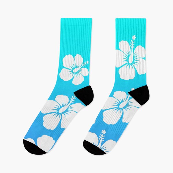 Artikelvorschau, Blauer Farbverlauf des Hibiskusblumenmusters entworfen und verkauft von synthesizer.