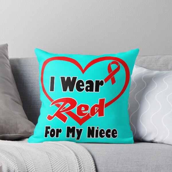 Item preview, Niece i wear a red heart ribbon geek funny nerd designed and sold by jekonu.