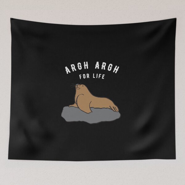Item preview, Sealion Ocean Animal Lover Argh Argh Novelty Illustration designed and sold by ripsydesigns.