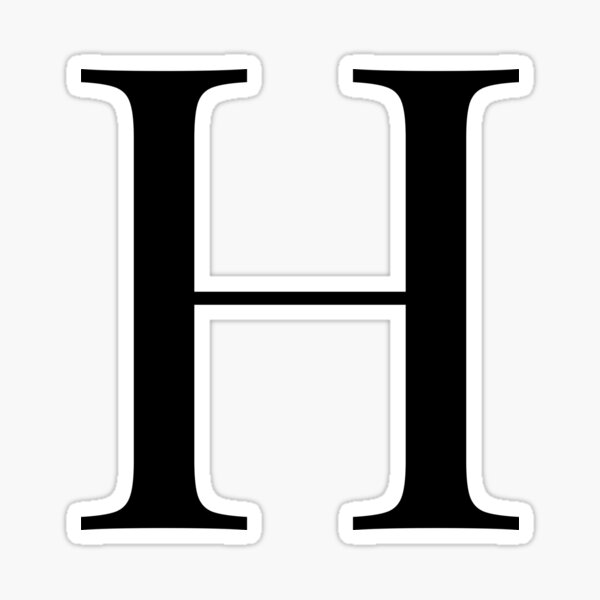 The Letter H Stickers Redbubble - letter h roblox decal