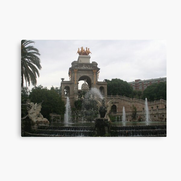 Barcelona - Fountain by Gaudi et. al. in Parc de La Ciutadella Canvas Print