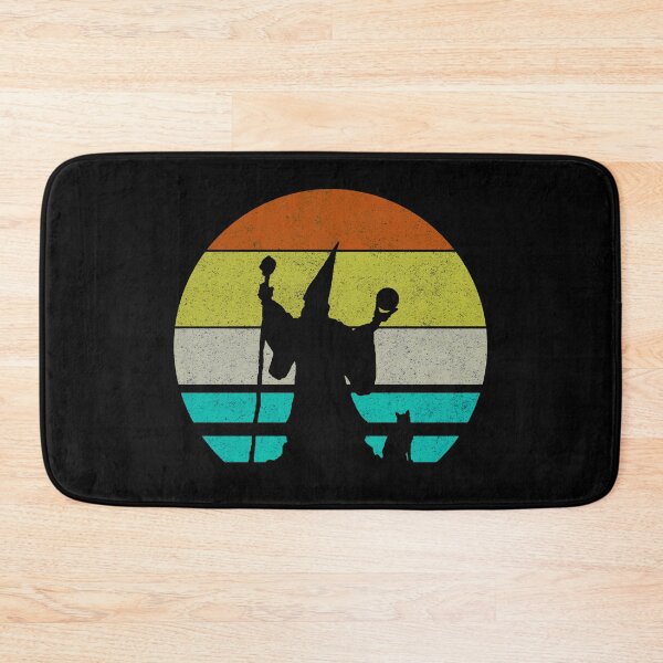 Item preview, Vintage Distressed Retro 70s Wizard and Cat designed and sold by Cat Lady Designs.