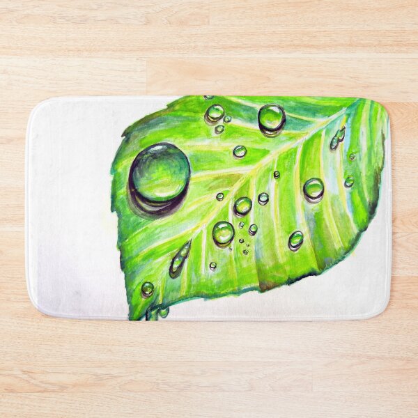 Item preview, tropical leaf with water droplets watercolor  designed and sold by Stephanie  Skeem.