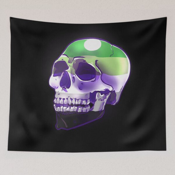 Item preview, Aromantic Pride Skull -- No Text designed and sold by Duessa.