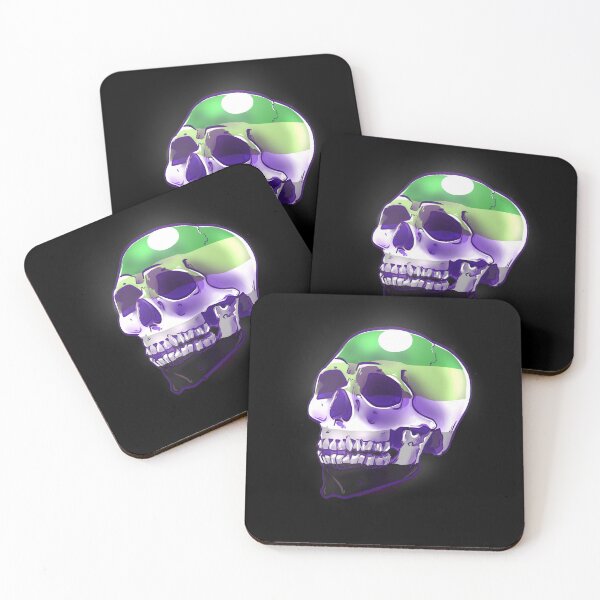 Item preview, Aromantic Pride Skull -- No Text designed and sold by Duessa.