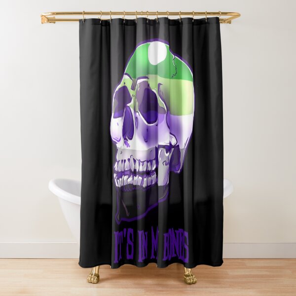Aromantic Pride: It's In My Bones Shower Curtain