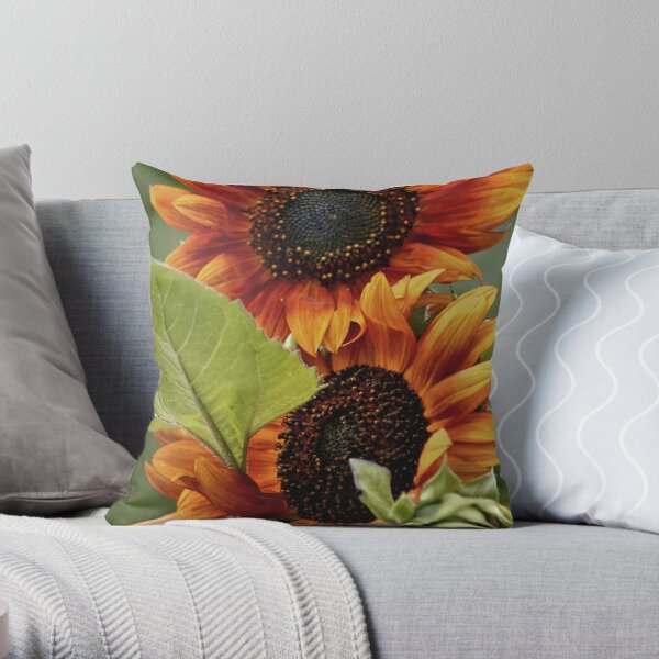 Sunflower Throw Pillow Small Daisy Cushion Petal Flower Office