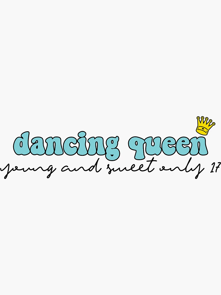 Dancing Queen, Dancing, Dance Wavy Text PNG file, perfect for decals  Sublimation, Transfers, T-Shirts, Cups and More