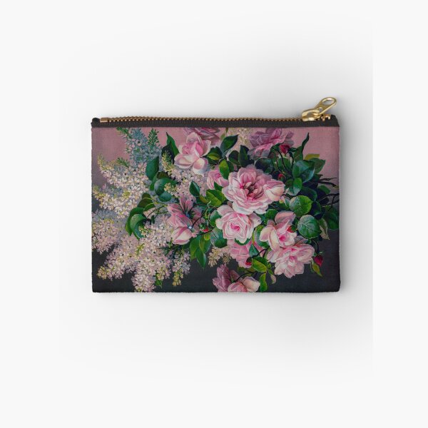 Item preview, Flowers in pink and white on pink background from antique presentation designed and sold by Kyle Hamar.