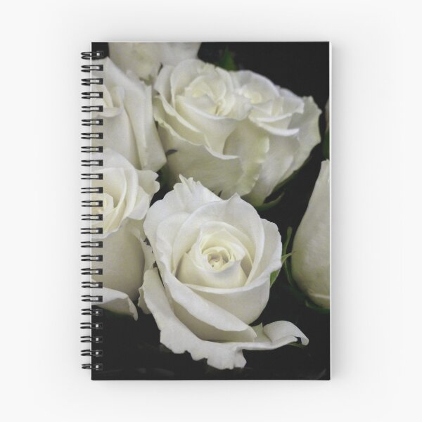 Item preview,  NATURES-WHITE ROSES ON BLACK designed and sold by Elaine Bawden.