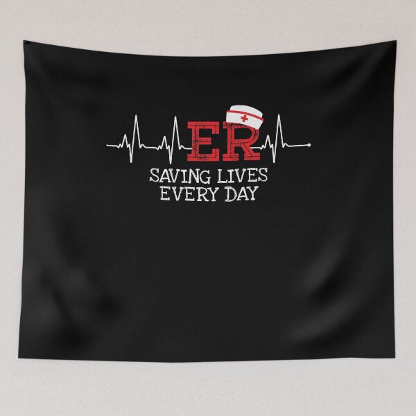 Item preview, ER Saving Lives Every Day Nursing Nurses Emergency Room Gift designed and sold by Dressed For  Duty.