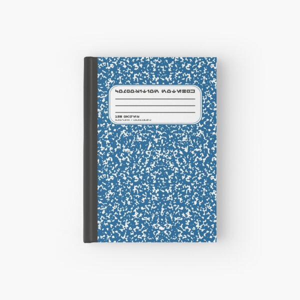 Vista previa del artículo con la obra «Cuaderno de composición azul Aurebesh», diseñado y vendido por GroovyRaffRaff.