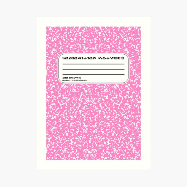 Pink Aurebesh Composition Notebook