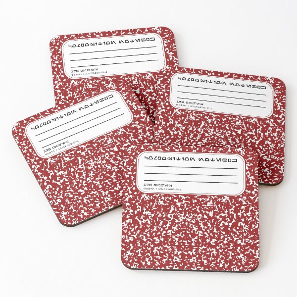 Item preview, Red Aurebesh Composition Notebook designed and sold by GroovyRaffRaff.