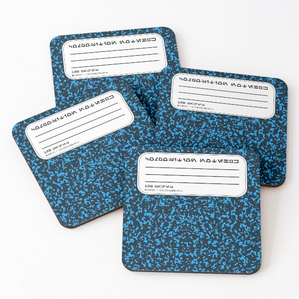 Item preview, Black and Blue Aurebesh Composition Notebook designed and sold by GroovyRaffRaff.
