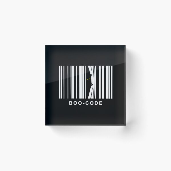Item preview, Boo Code Funny Halloween Barcode Scary Eyes Monster designed and sold by Teeleo.