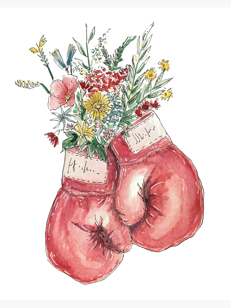 floral boxing gloves