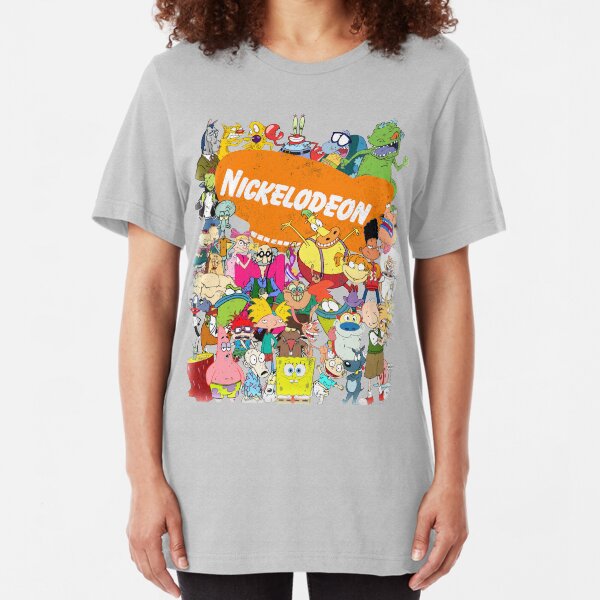 90s Nick Toons Galore! Slim Fit T-Shirt