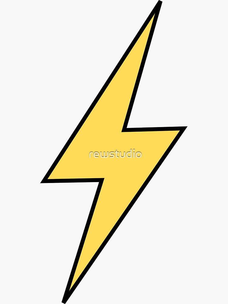 Lightning Bolts White On Mustard Yellow