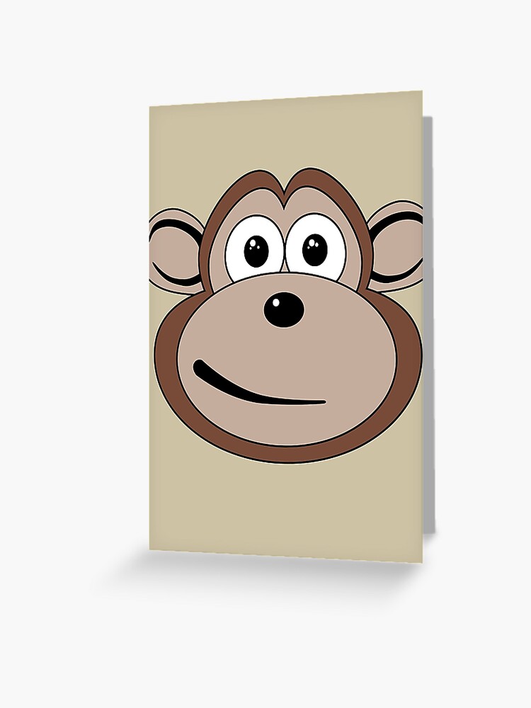 Cartoon Monkey Face Greeting Card By Mdkgraphics Redbubble Cartoon monkey face illustrations & vectors. redbubble
