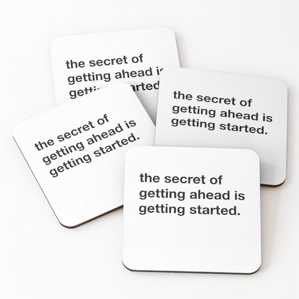 Item preview, The secret of getting ahead, is getting started. designed and sold by annafokina.