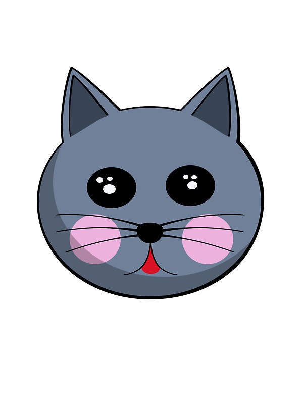 "Cartoon Cat Face" Stickers by mdkgraphics | Redbubble