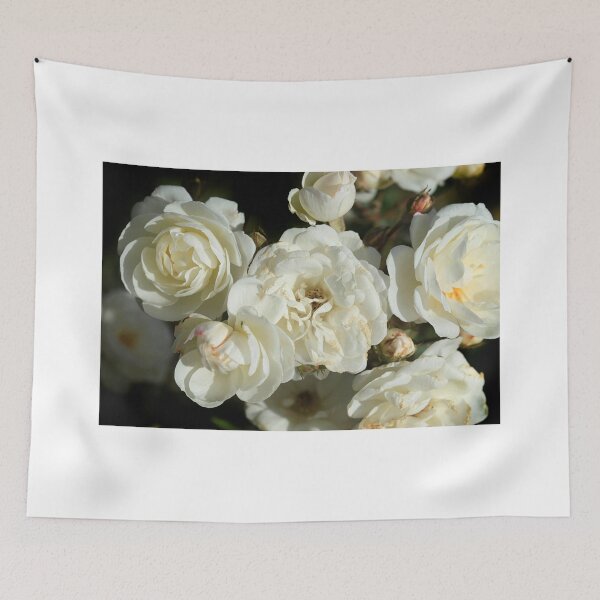 Item preview, white roses on black background designed and sold by olena2552.