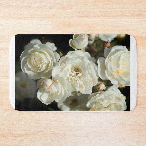 Item preview, white roses on black background designed and sold by olena2552.