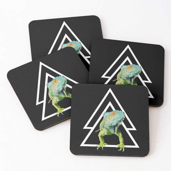 Item preview, Green Iguana Geometric Reptile Keepers Retro designed and sold by JRRTs.