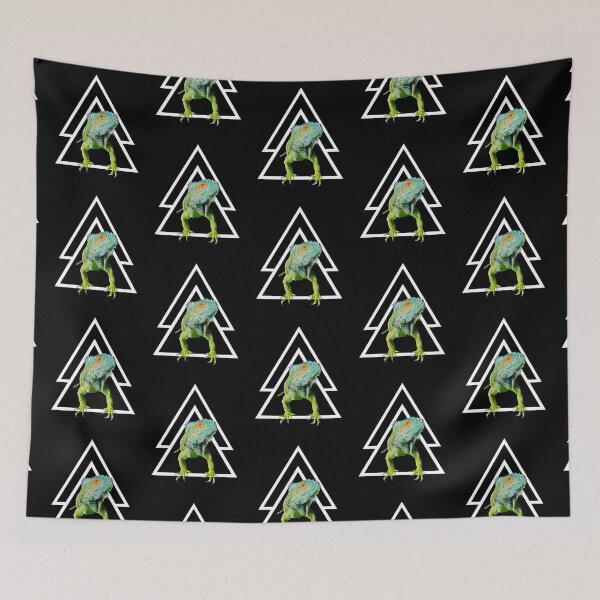 Item preview, Green Iguana Geometric Reptile Keepers Retro designed and sold by JRRTs.