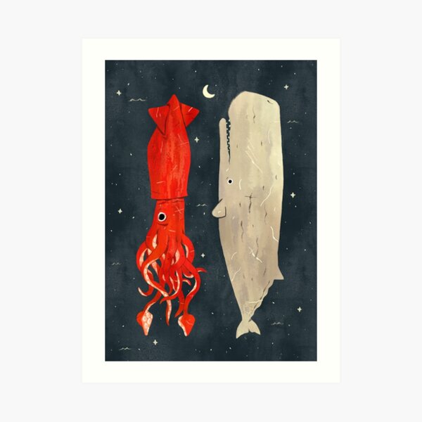 Squids and Whales Art Print