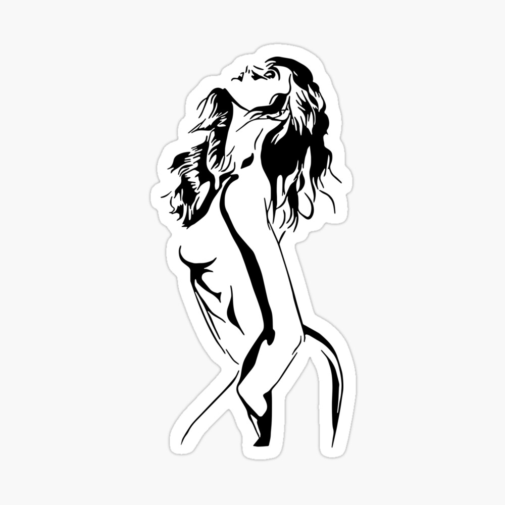 Woman Silhouette Nude Line Art