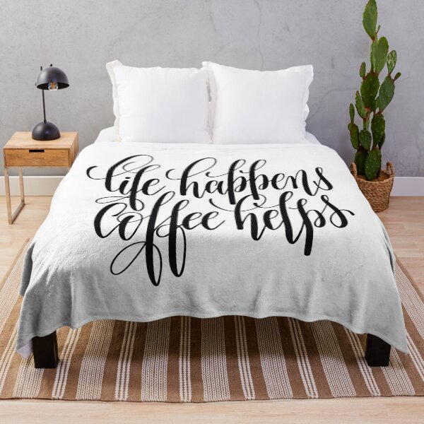 Item preview, Life Happens Coffee Helps Inspirational Quotes designed and sold by ProjectX23.