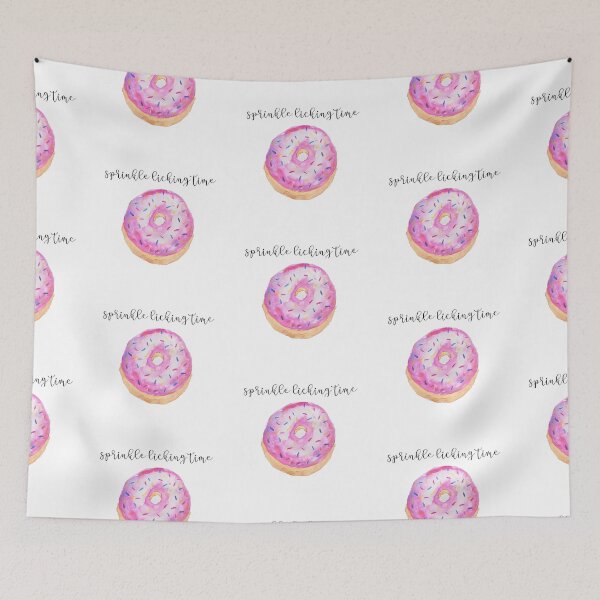 Item preview, Sprinkle Licking Time Watercolor Sticky Doughnut designed and sold by RosalieReeves.