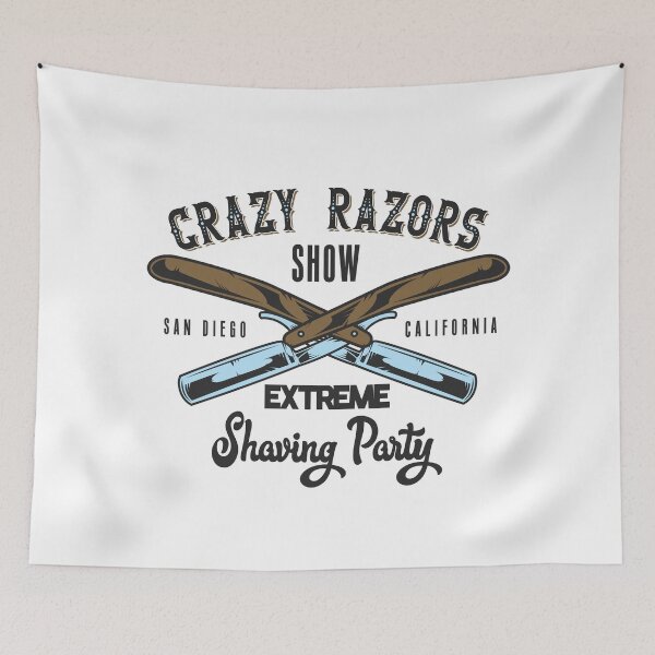 Item preview, BARBERSHOP CRAZY RAZORS T SHIRT GIFT PRESENT designed and sold by Timcito.