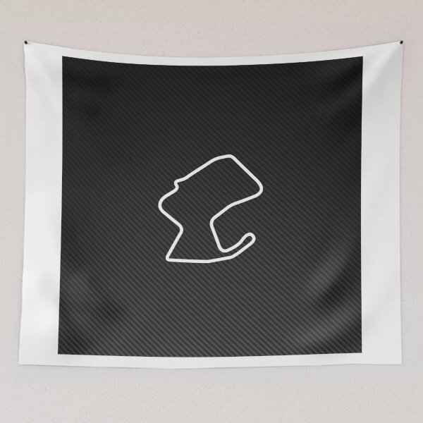 Item preview, Laguna Seca Track Layout - Carbon Fiber Background Poster designed and sold by Road To Track.