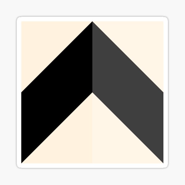 Geometric Pattern: Chevron: Light/Black/Cream Sticker