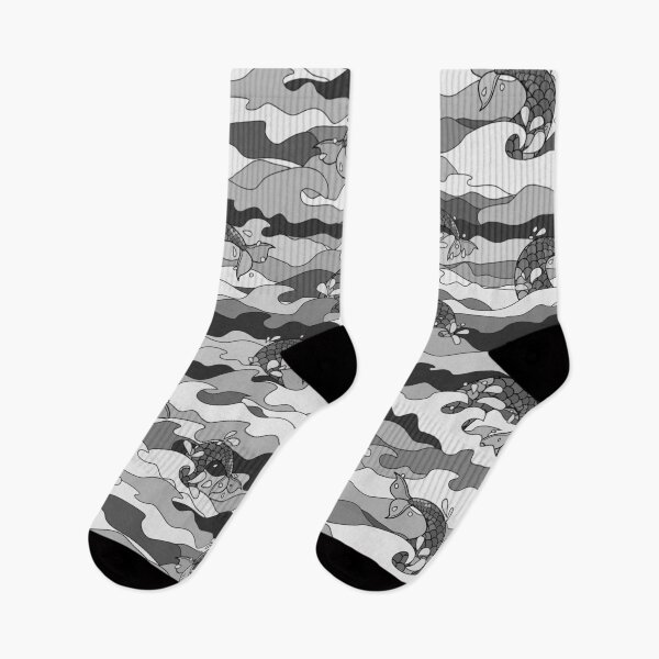 Item preview, Mermaid Splash Greyscale designed and sold by ZaryaKiqo.