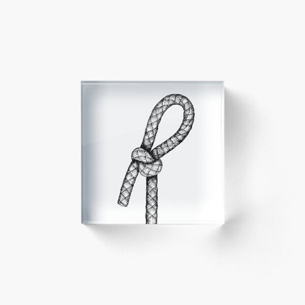 Slipped Overhand Knot Acrylic Block