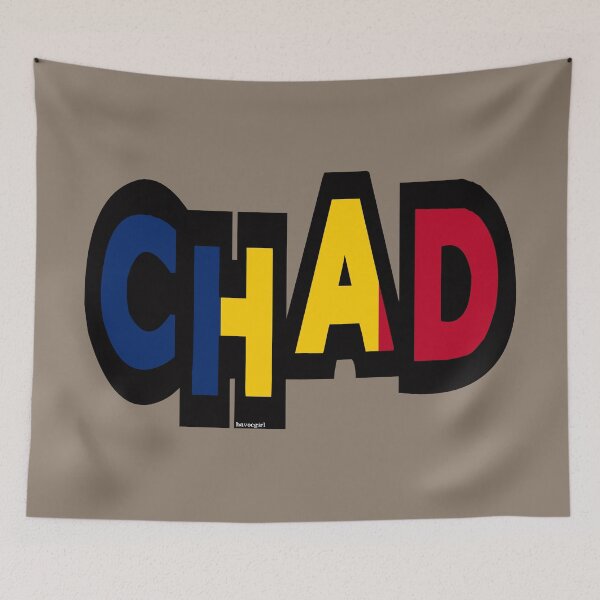 Item preview, Chad Font with Chadian Flag designed and sold by Havocgirl.