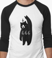 Black Bear Metal Men's Baseball ¾ T-Shirt