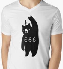 Black Bear Metal Men's V-Neck T-Shirt
